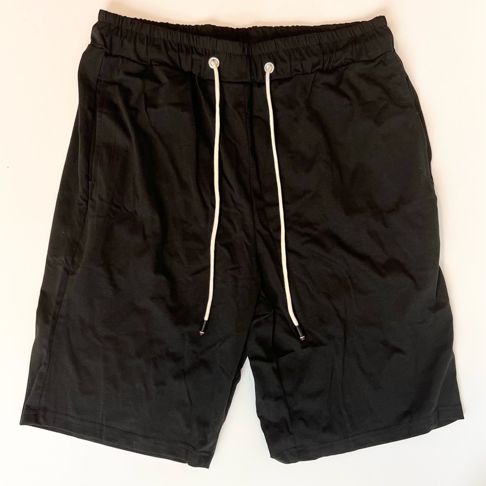 Black Shorts with Drawstrings